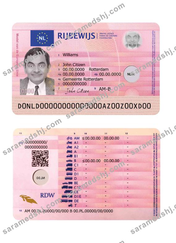 Netherlands driving license 2014-present